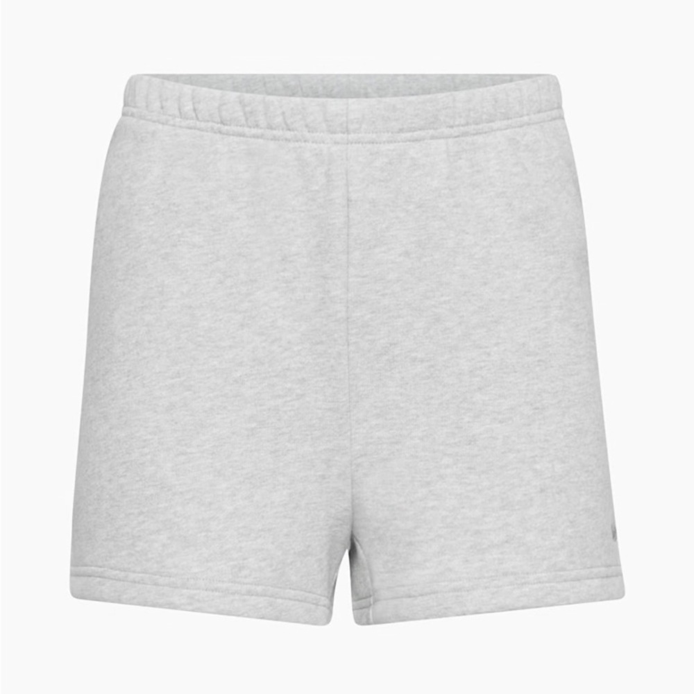 Aritzia TNA Cozy Sweatfleece Perfect Hi-rise Mini Short Grey